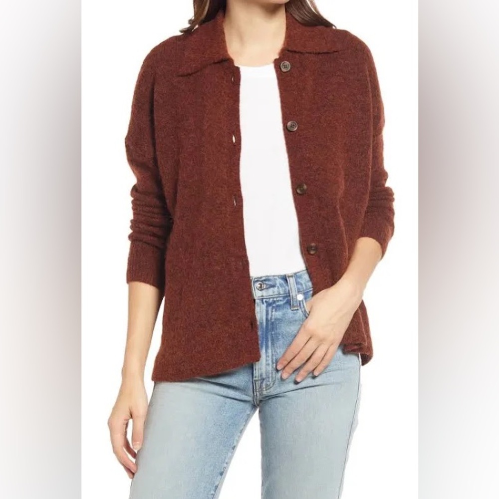 Madewell Carrabelle Polo Cardigan Sweater Size Small
